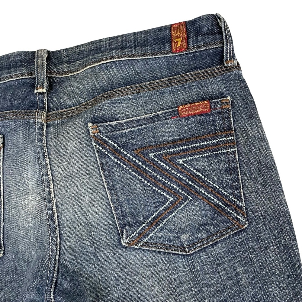 7 For All Mankind Flynt Distressed Bootcut Jeans Sz 29 - Picture 2 of 11